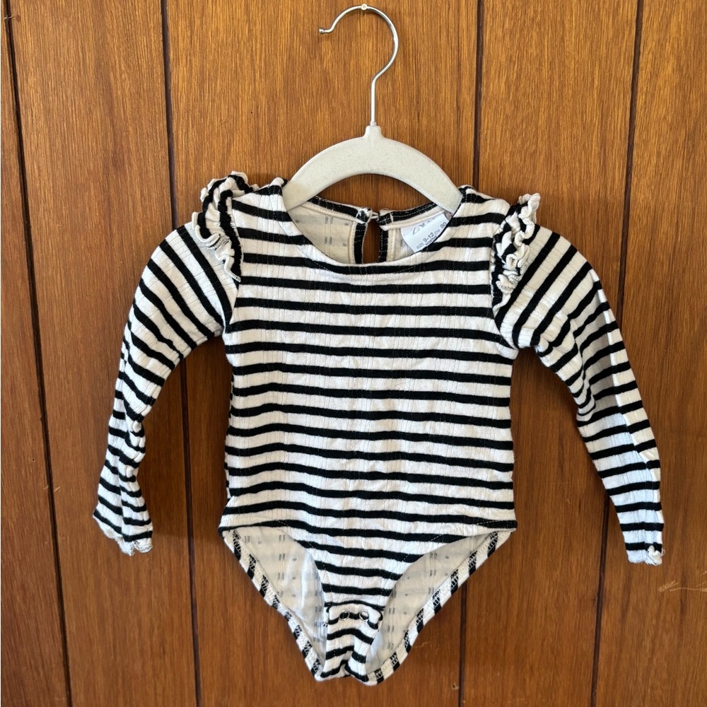 Zara Striped Baby Long Sleeve Onesie